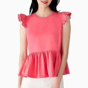 Pink Kate spade peplum tee XS